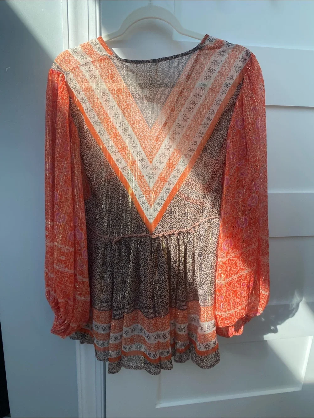 Free People Aliyah Boho Babydoll Top (M)